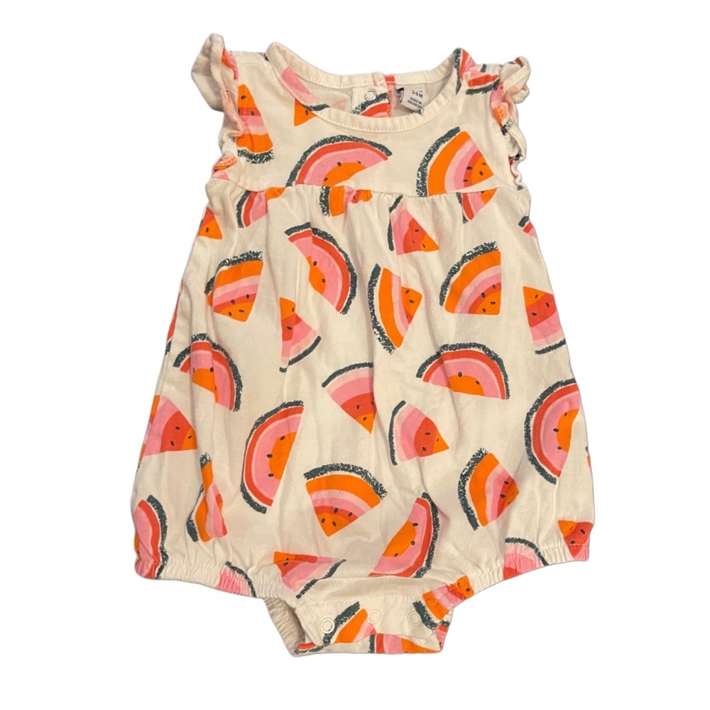 OLD NAVY Baby Outfit - Cream Color with Watermelon Print. - Picture 2 of 5